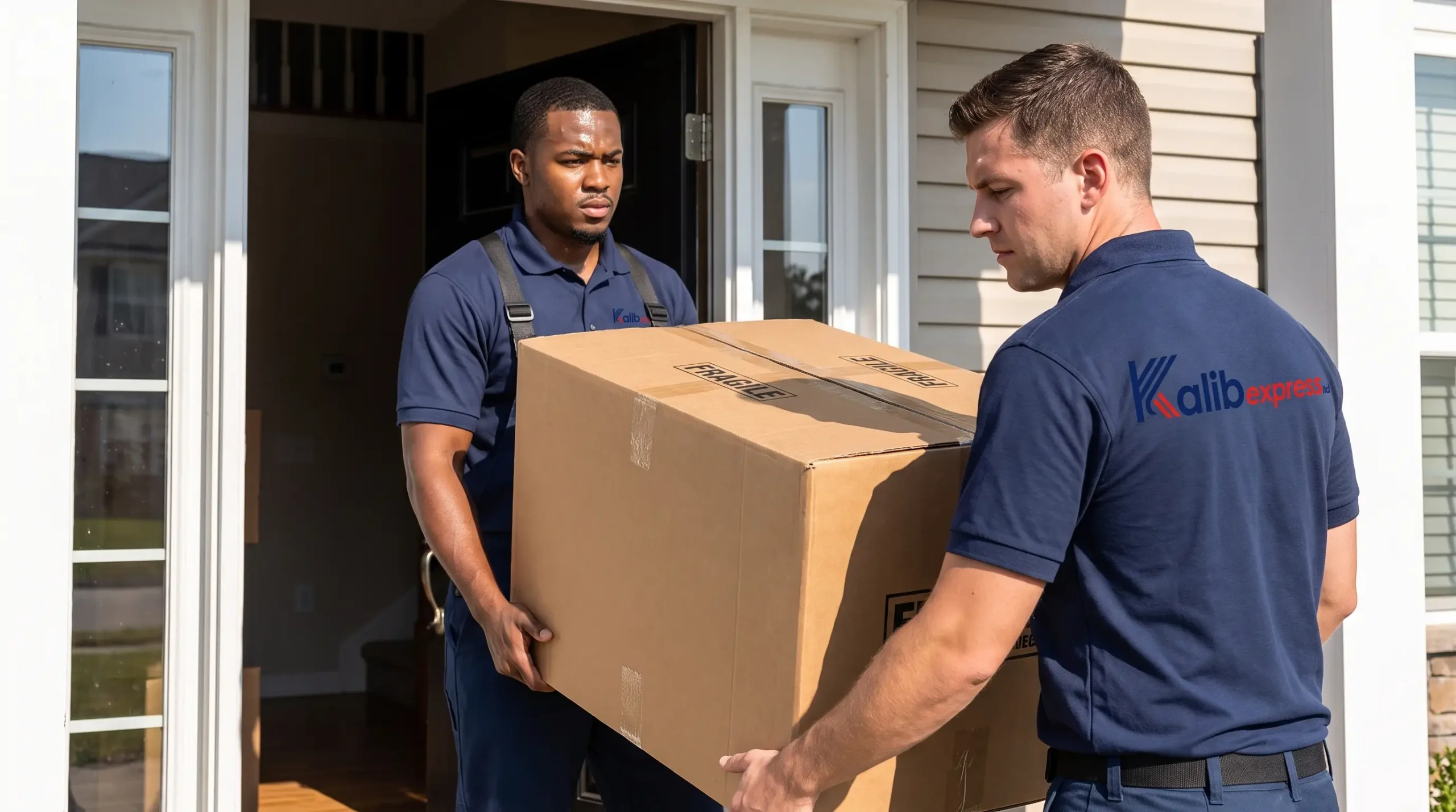 movers carrying a box